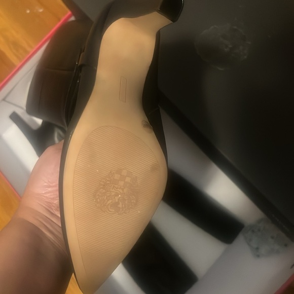 vince camuto black leather boots. 9.5 size, but fits in 9. - Picture 5 of 5